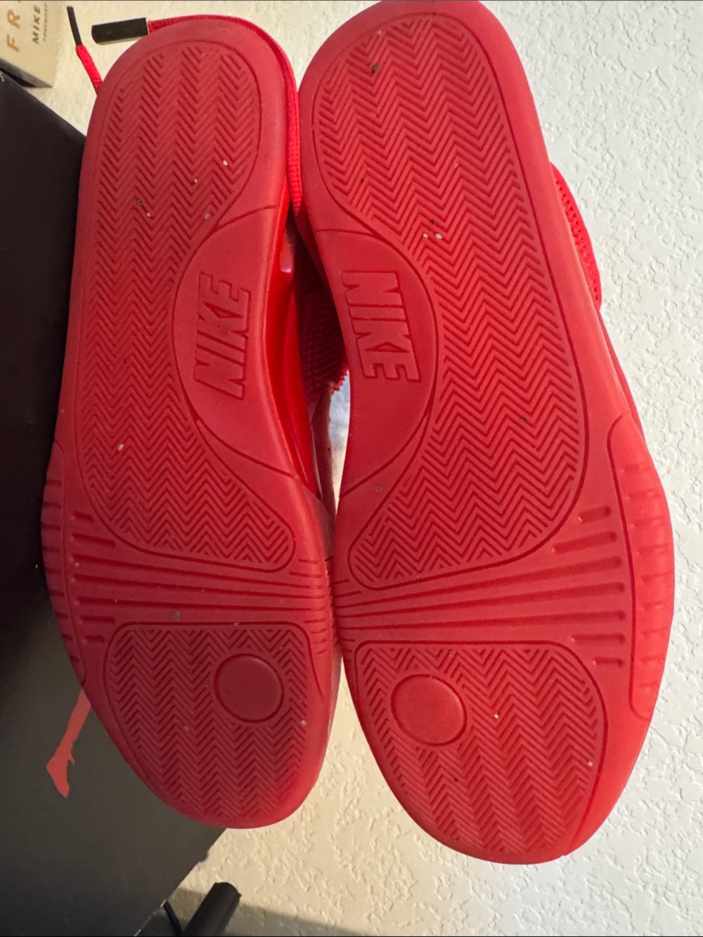 Nike Yeezy Red a October All-Red High-Top Sneakers - Picture 6 of 7